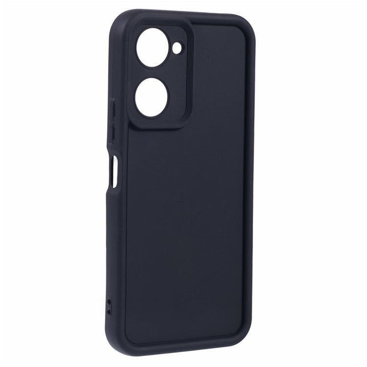 For vivo Y03 Case Thickened TPU Soft Back Protective Cover - Black