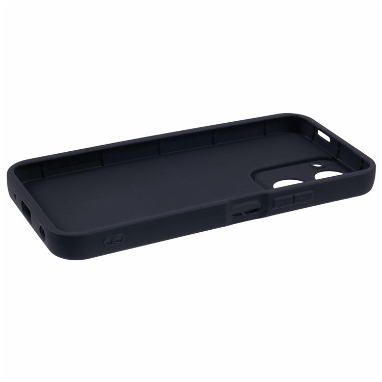 For vivo Y03 Case Thickened TPU Soft Back Protective Cover - Black