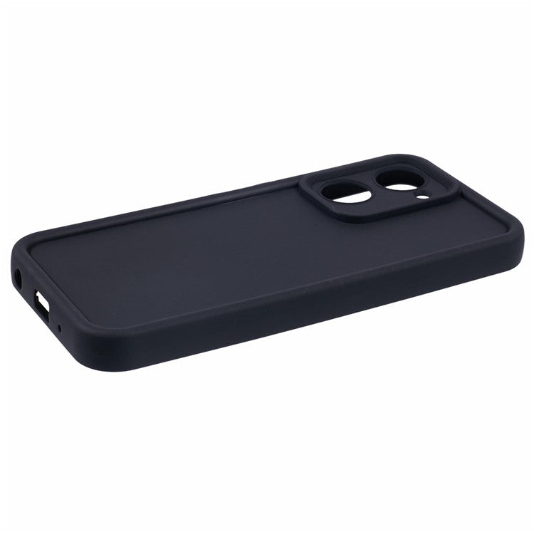 For vivo Y03 Case Thickened TPU Soft Back Protective Cover - Black