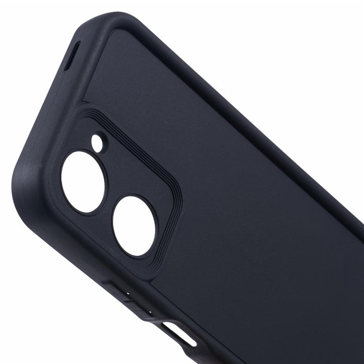 For vivo Y03 Case Thickened TPU Soft Back Protective Cover - Black