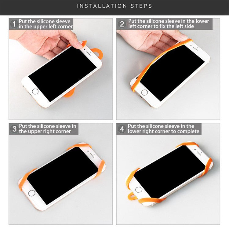 Universal Phone Lanyard Holder Silicone Phone Neck Strap Compatible with 4.7-6.5 inch Smartphones - Grey