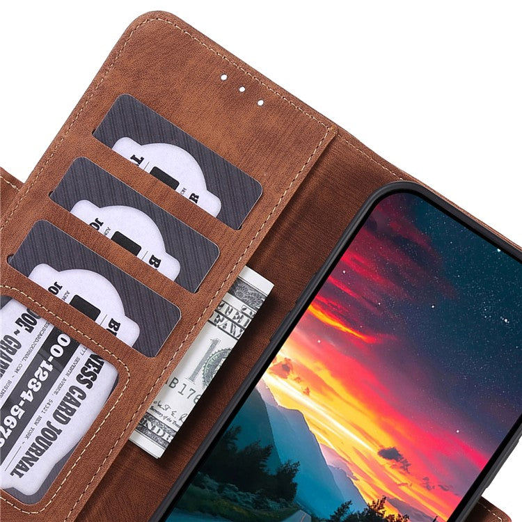 ABEEL For OnePlus Nord CE4 Lite 5G / Oppo K12x 5G (China) Case Magnetic Clasp Leather Phone Cover - Brown