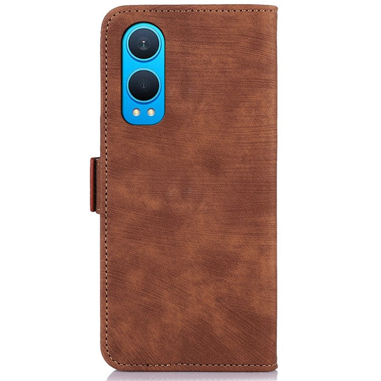 ABEEL For OnePlus Nord CE4 Lite 5G / Oppo K12x 5G (China) Case Magnetic Clasp Leather Phone Cover - Brown