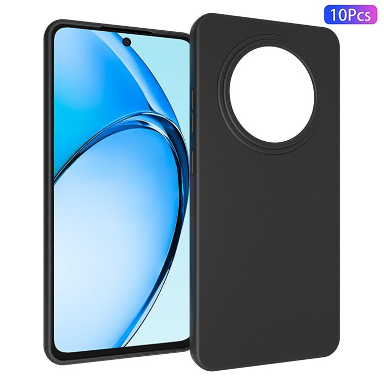 10Pcs / Pack for Oppo Reno12 F 5G Case Anti-Fingerprint TPU Phone Cover - Black