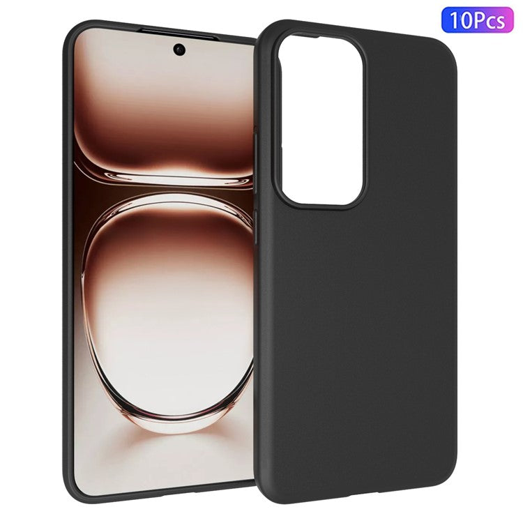 10Pcs / Pack for Oppo Reno12 Pro 5G (Global) Case TPU Frosted Back Phone Cover - Black