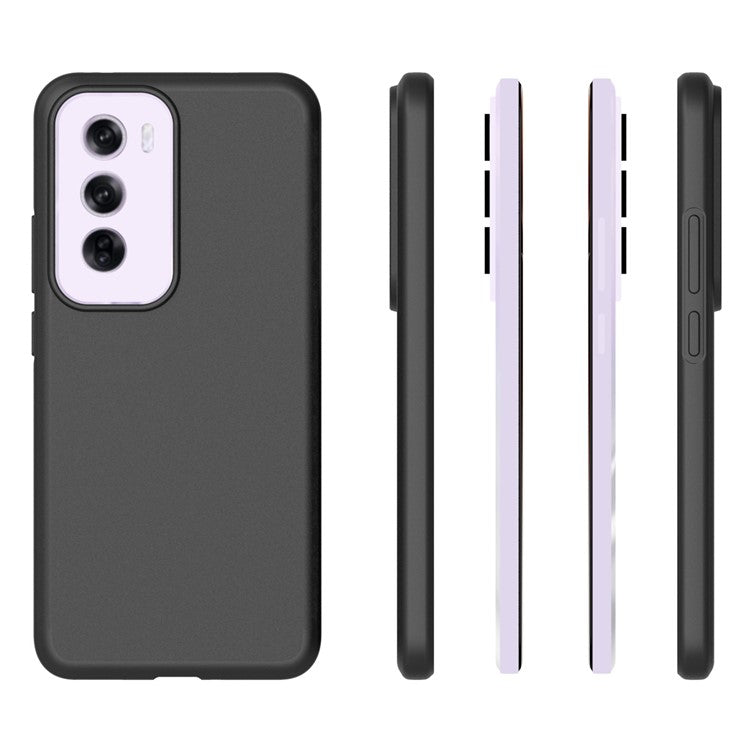 10Pcs / Pack for Oppo Reno12 Pro 5G (Global) Case TPU Frosted Back Phone Cover - Black