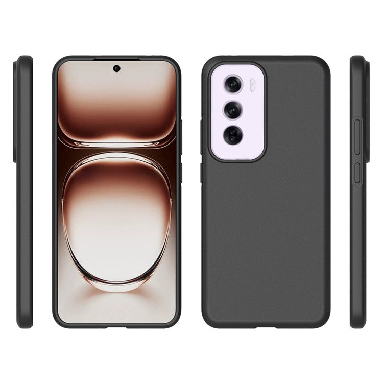 10Pcs / Pack for Oppo Reno12 Pro 5G (Global) Case TPU Frosted Back Phone Cover - Black