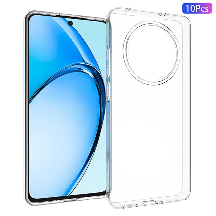 10Pcs / Pack For Oppo Reno12 F 5G Case Soft TPU Transparent Anti-Watermark Cover