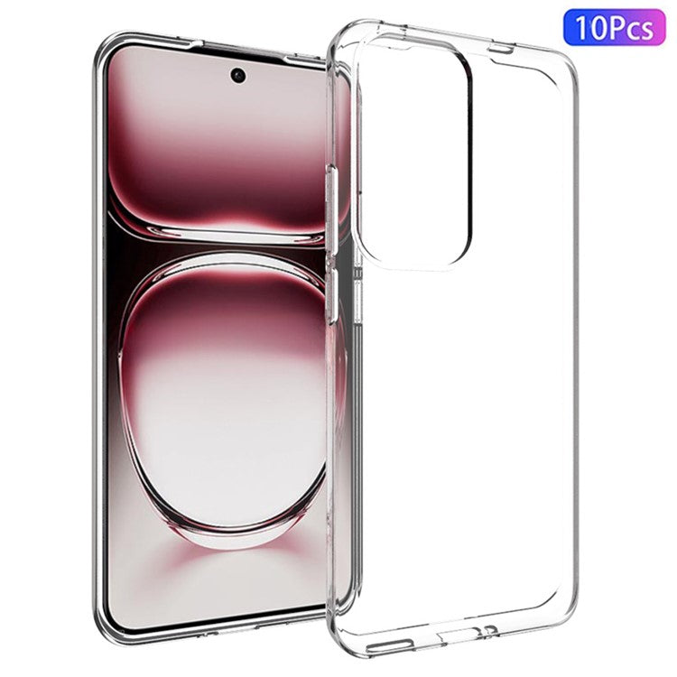 10Pcs / Pack For Oppo Reno12 5G (Global) Case TPU Phone Cover Clear Back Anti-Watermark