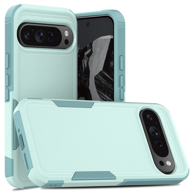 For Google Pixel 9 Pro XL Case PC+TPU 2-in-1 Shockproof Phone Cover - Mint Green