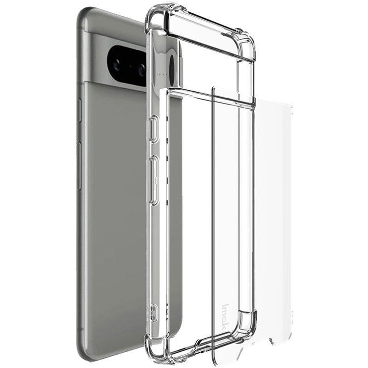 IMAK For Google Pixel 8 Case Transparent PC+TPU Protective Phone Cover