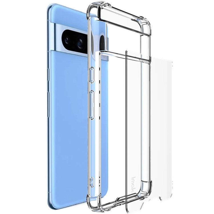 IMAK For Google Pixel 8 Pro Case Anti-drop Protection PC+TPU Clear Phone Cover