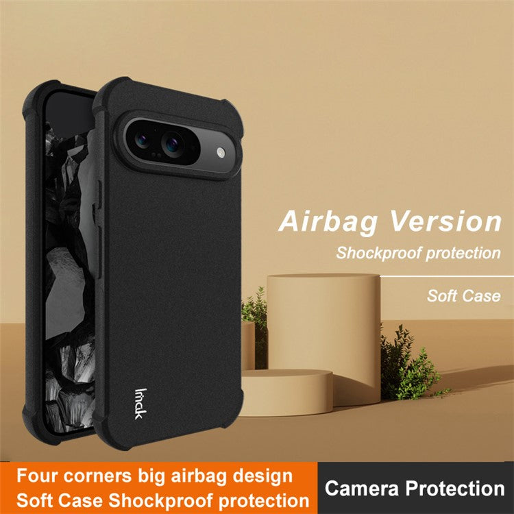 IMAK For Google Pixel 9 / Pixel 9 Pro Case Airbag Protection Anti-Drop TPU Phone Cover - Black