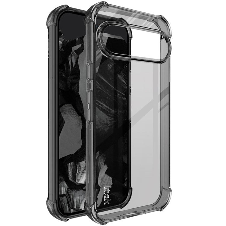 IMAK For Google Pixel 9 / Pixel 9 Pro Case Airbag Protection Anti-drop TPU Phone Cover - Transparent Black