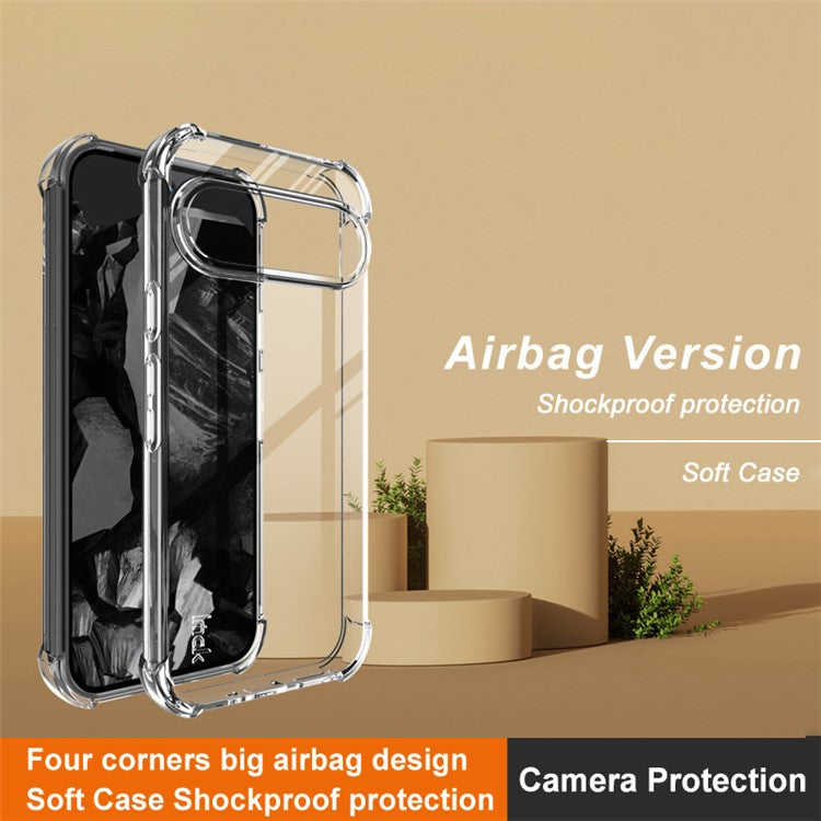 IMAK For Google Pixel 9 / Pixel 9 Pro Case Airbag Protection Anti-drop TPU Phone Cover - Transparent