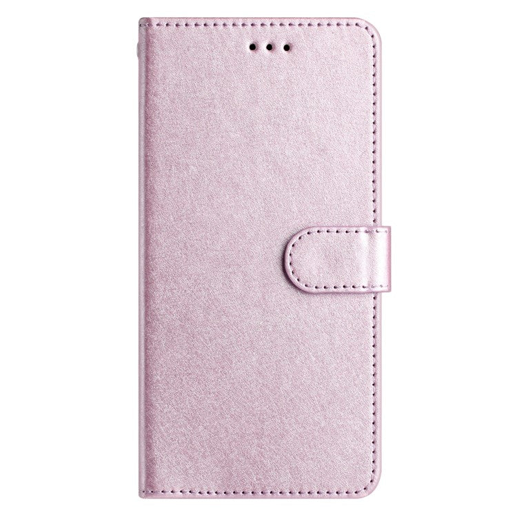 For Google Pixel 8a Case Flip Wallet Leather Silk Texture Phone Cover - Light Purple