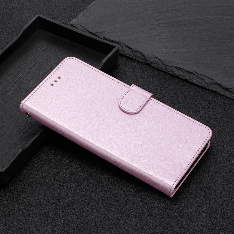 For Google Pixel 8a Case Flip Wallet Leather Silk Texture Phone Cover - Light Purple