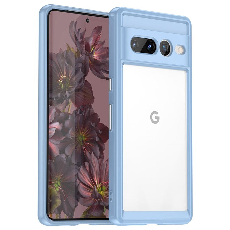 For Google Pixel 7 Pro TPU + Acrylic Mobile Phone Case Drop-proof Shockproof Back Cover - Blue