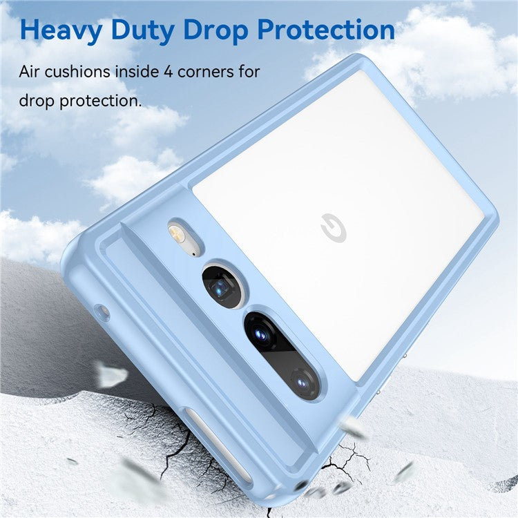 For Google Pixel 7 Pro TPU + Acrylic Mobile Phone Case Drop-proof Shockproof Back Cover - Blue