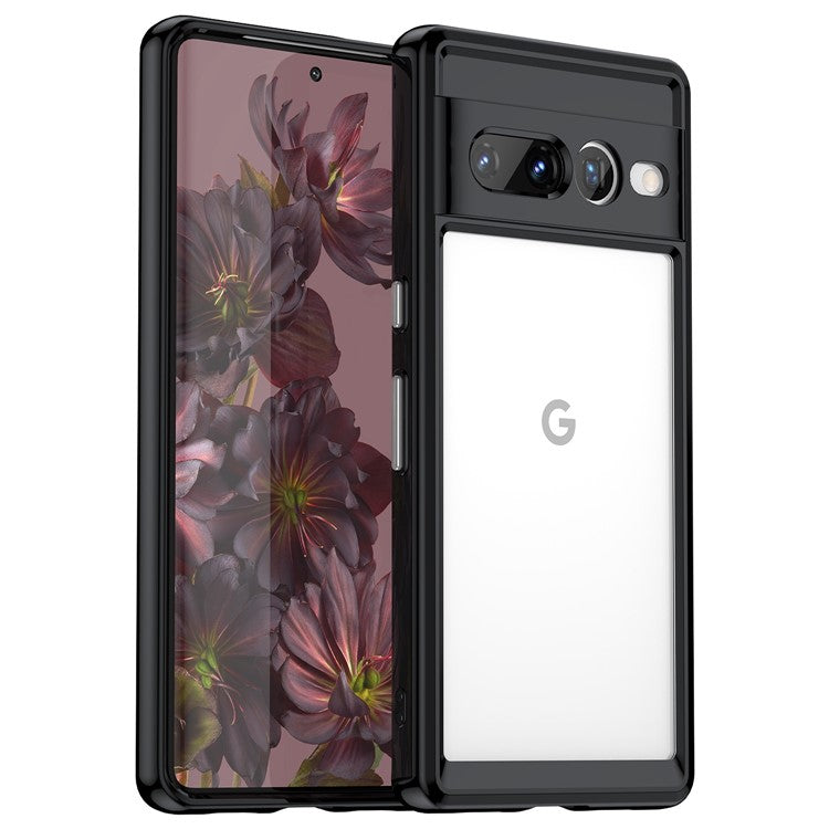 For Google Pixel 7 Pro TPU + Acrylic Mobile Phone Case Drop-proof Shockproof Back Cover - Black