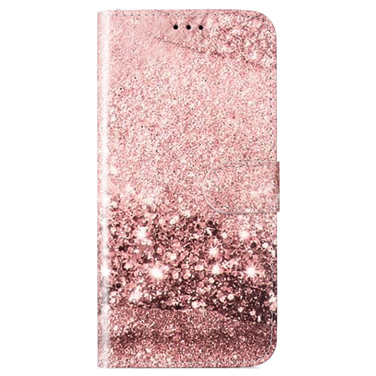 For Google Pixel 9 Pro / Pixel 9 Case Leather Pattern Design Flip Wallet Phone Cover - Rose Gold Marble