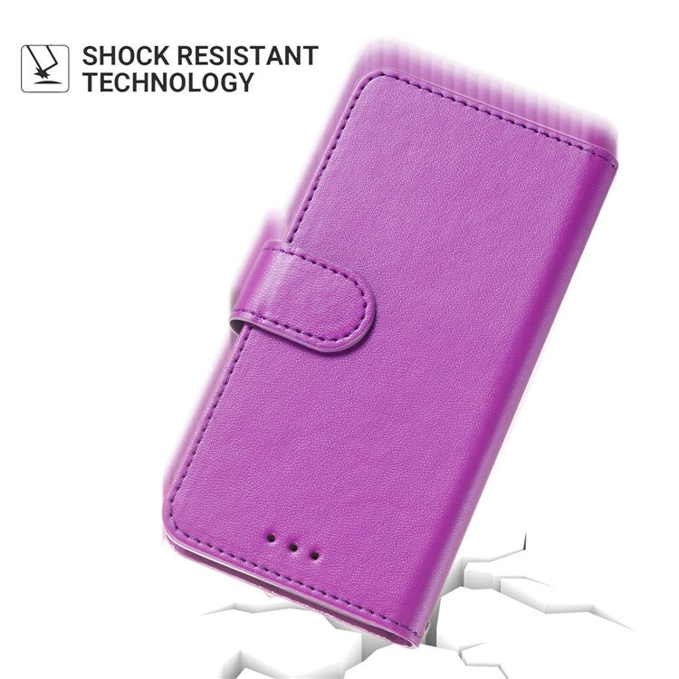 For Google Pixel 9 Pro / Pixel 9 Case Wallet Style Flip Leather Phone Cover Card Holder - Purple