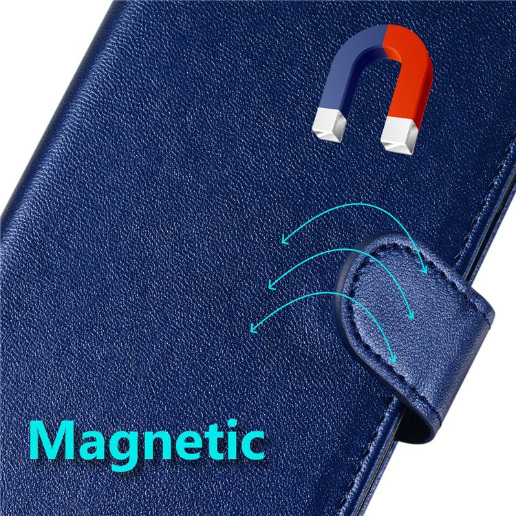 For Google Pixel 9 Pro / Pixel 9 Case Wallet Style Flip Leather Phone Cover Card Holder - Blue