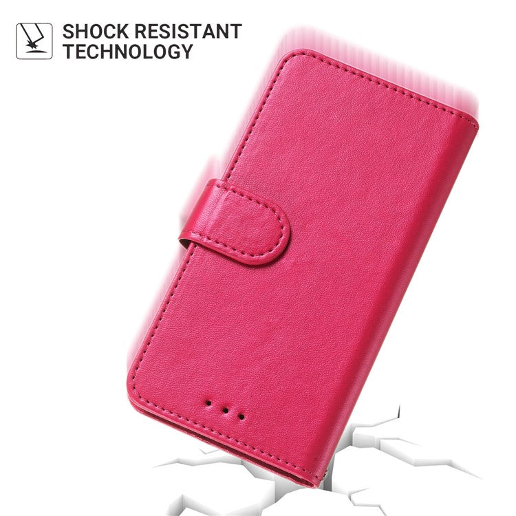 For Google Pixel 9 Pro / Pixel 9 Case Wallet Style Flip Leather Phone Cover Card Holder - Rose