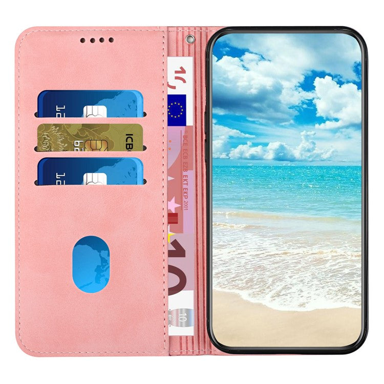 For Google Pixel 9 Pro XL Wholesale Cell Phone Stand Case Magnetic Closure PU Leather Cover - Rose Gold