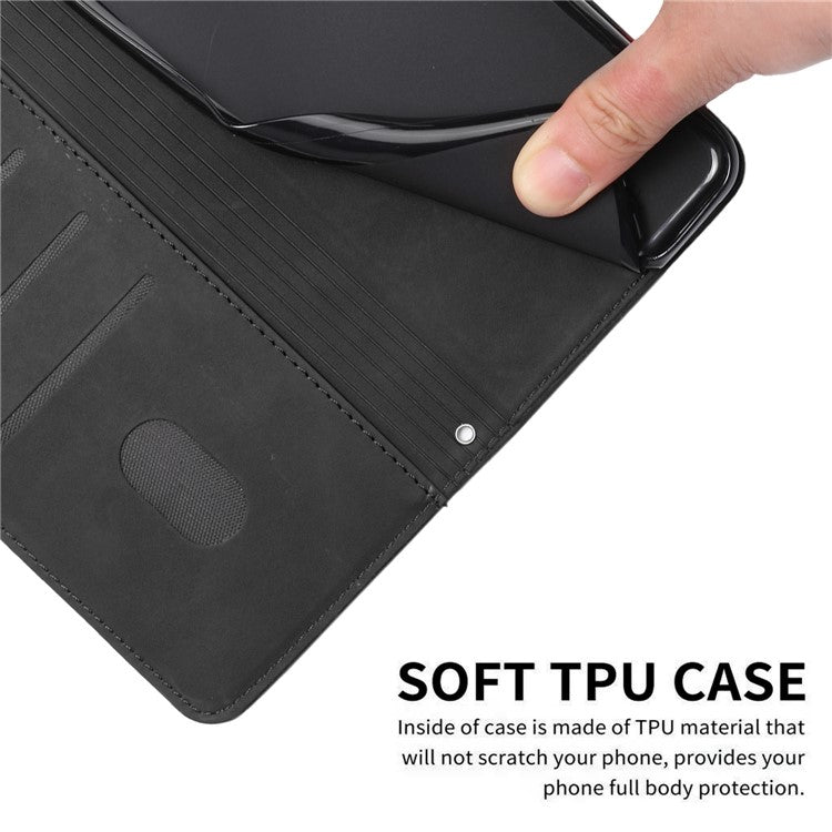 For Google Pixel 9 Pro XL Case Viewing Stand PU Leather Phone Cover Imprinted Pattern - Black