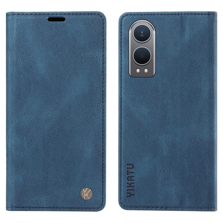 YIKATU YK-004 For OnePlus Nord CE4 Lite 5G / Oppo K12x 5G (China) Case Leather Phone Cover Wallet with Card Holder - Blue