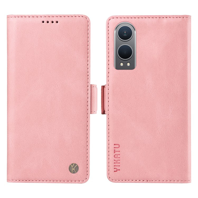 YIKATU YK-005 For OnePlus Nord CE4 Lite 5G / Oppo K12x 5G (China) Case PU Leather Phone Cover Stand Card Slots - Pink