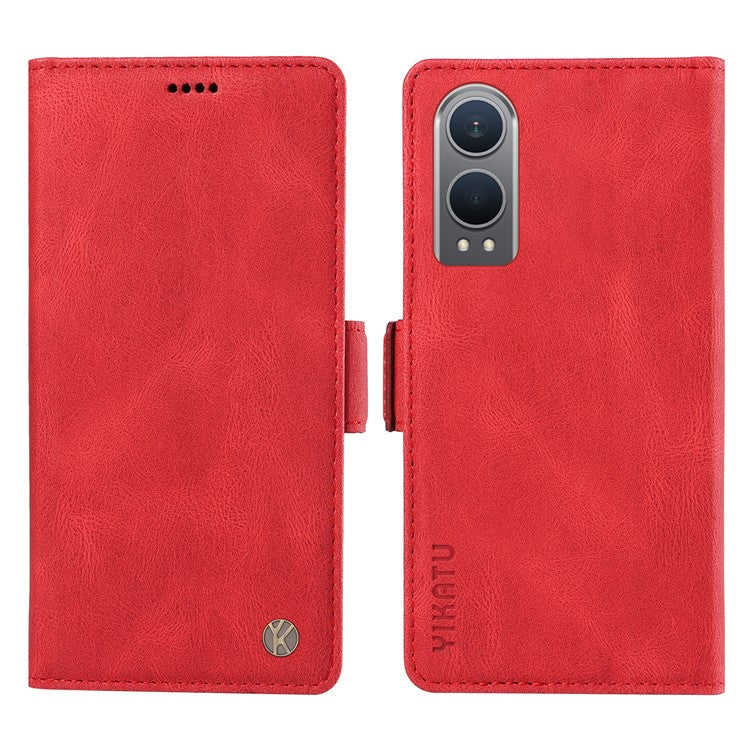 YIKATU YK-005 For OnePlus Nord CE4 Lite 5G / Oppo K12x 5G (China) Case PU Leather Phone Cover Stand Card Slots - Red