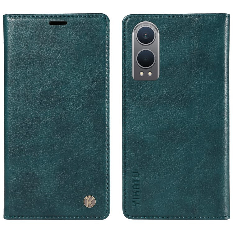 YIKATU YK-006 For OnePlus Nord CE4 Lite 5G / Oppo K12x 5G (China) Case Folio Magnetic Closure Leather Phone Cover - Blue