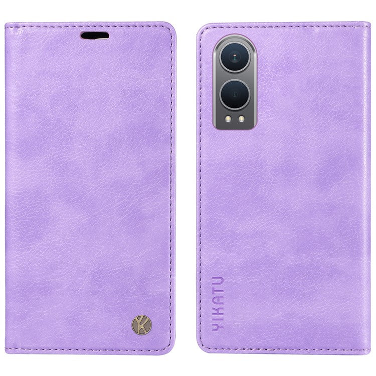 YIKATU YK-006 For OnePlus Nord CE4 Lite 5G / Oppo K12x 5G (China) Case Folio Magnetic Closure Leather Phone Cover - Purple