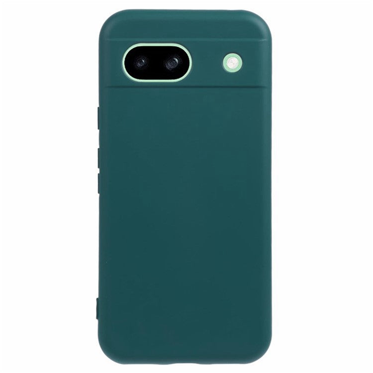 WANLONFENG RB2 Series for Google Pixel 8a Case with Screen Film Soft TPU Phone Back Cover - Army Green