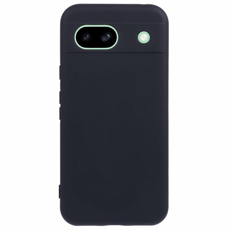 WANLONFENG RB2 Series for Google Pixel 8a Case with Screen Film Soft TPU Phone Back Cover - Black