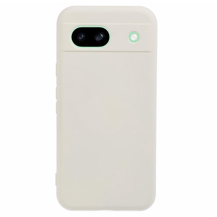 WANLONFENG RB2 Series for Google Pixel 8a Case with Screen Film Soft TPU Phone Back Cover - White