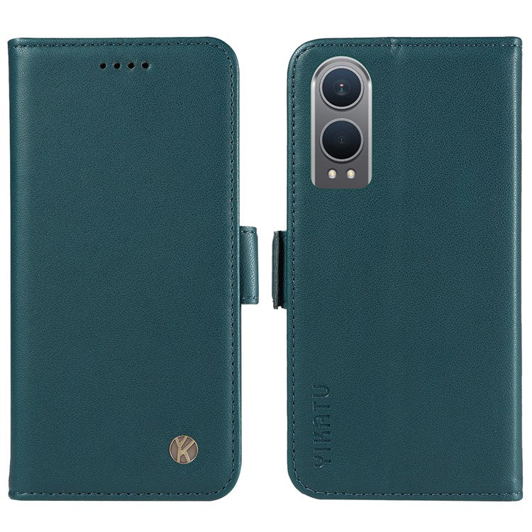 YIKATU YK-003 For OnePlus Nord CE4 Lite 5G / Oppo K12x 5G (China) Case Card Holder Stand Leather Phone Cover - Green