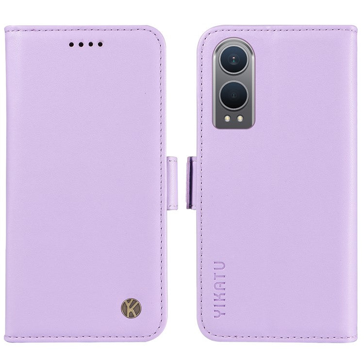 YIKATU YK-003 For OnePlus Nord CE4 Lite 5G / Oppo K12x 5G (China) Case Card Holder Stand Leather Phone Cover - Light Purple