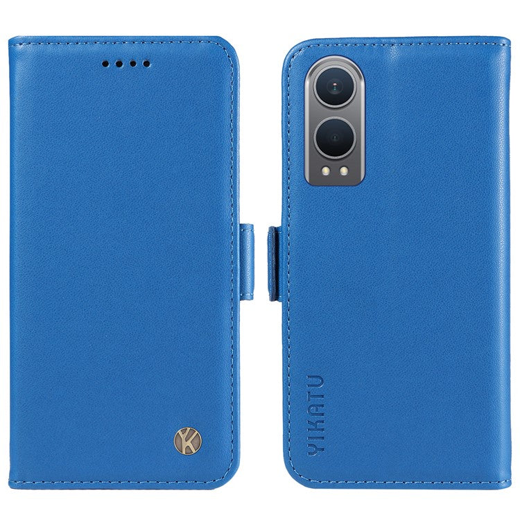 YIKATU YK-003 For OnePlus Nord CE4 Lite 5G / Oppo K12x 5G (China) Case Card Holder Stand Leather Phone Cover - Sky Blue