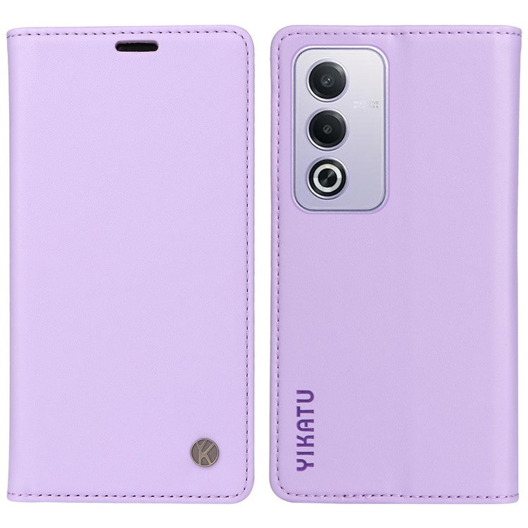 YIKATU YK-001 For Oppo A3 Pro (Global) 5G  /  A3 Pro (India) 5G Case Stand Leather Phone Cover Strong Magnetic Closure - Light Purple