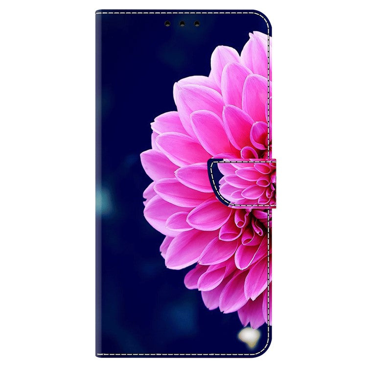 For Google Pixel 8a Case 3D Pattern PU Leather Wallet Phone Cover with Stand - Pink Flowers