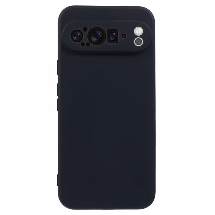 For Google Pixel 9 Pro Case TPU Back Soft Anti-Scratch Fiber Lining Phone Cover - Black