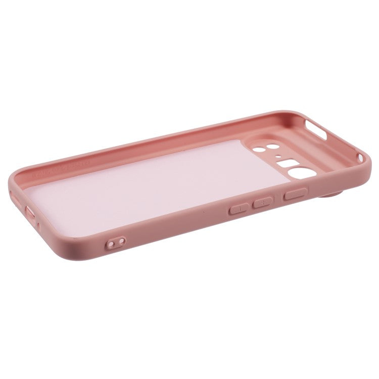 For Google Pixel 9 Pro Case TPU Back Soft Anti-Scratch Fiber Lining Phone Cover - Pink