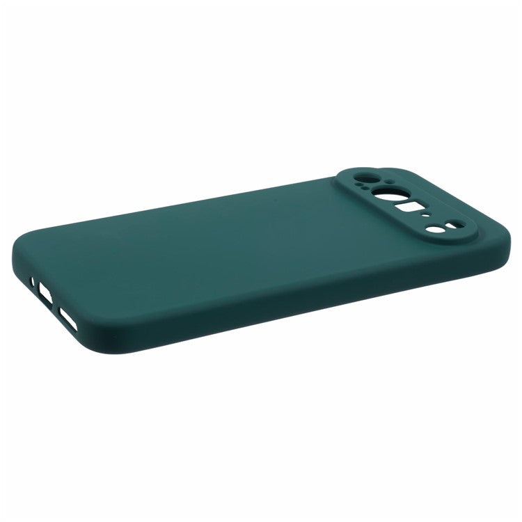 For Google Pixel 9 Pro Case TPU Back Soft Anti-Scratch Fiber Lining Phone Cover - Army Green