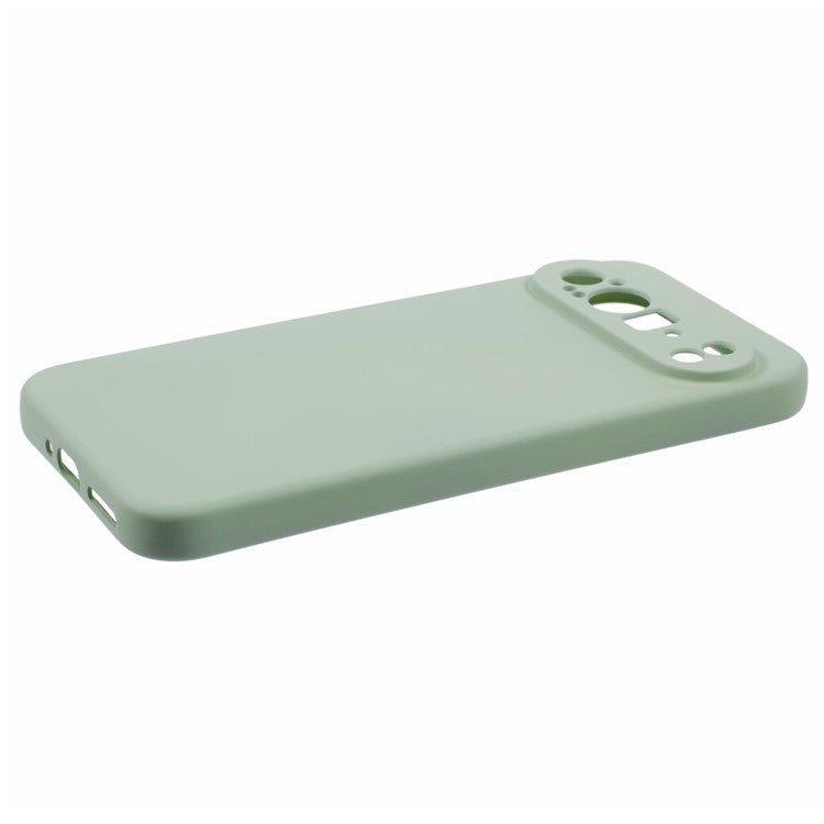 For Google Pixel 9 Pro Case TPU Back Soft Anti-Scratch Fiber Lining Phone Cover - Matcha Green