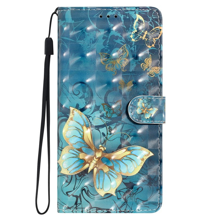 For Google Pixel 9 Pro XL Case PU Leather 3D Pattern Printing Wallet Phone Cover - Butterfly