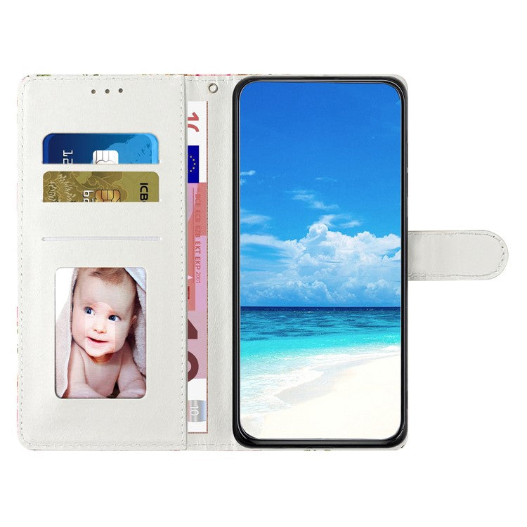 For Google Pixel 9 Pro XL Case PU Leather 3D Pattern Printing Wallet Phone Cover - Apricot Blossom