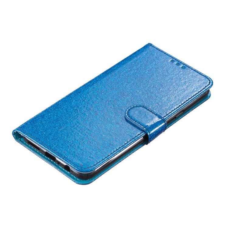 For Google Pixel 9 Pro XL Wallet Case Glitter Anti-Scratch Leather Phone Cover Stand - Blue